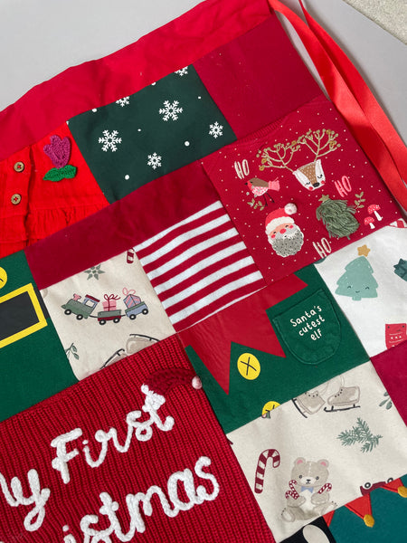 Baby clothes keepsake Christmas sack