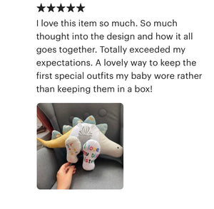 Baby clothes keepsake dinosaur review left by a happy customer