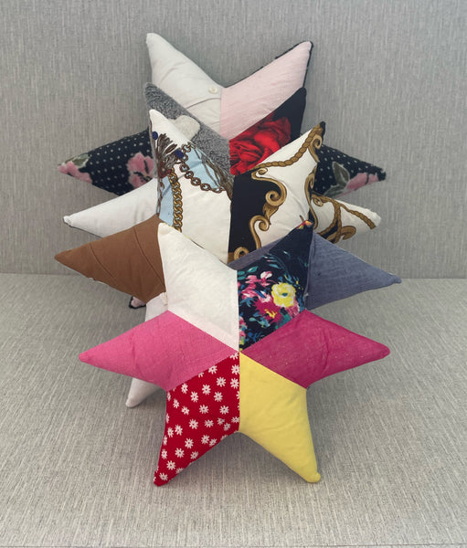Set of 4 keepsake star cushions