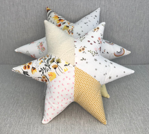 Set of two keepsake star cushions